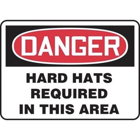 Accuform OSHA DANGER SAFETY SIGN HARD HATS MPPE156VS MPPE156VS